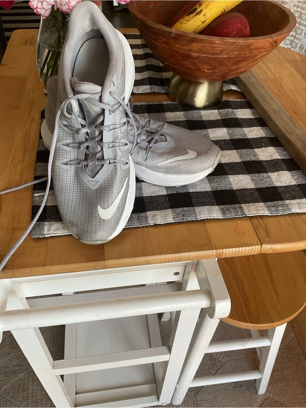 Nike Light Gray Sneakers with White Swoosh